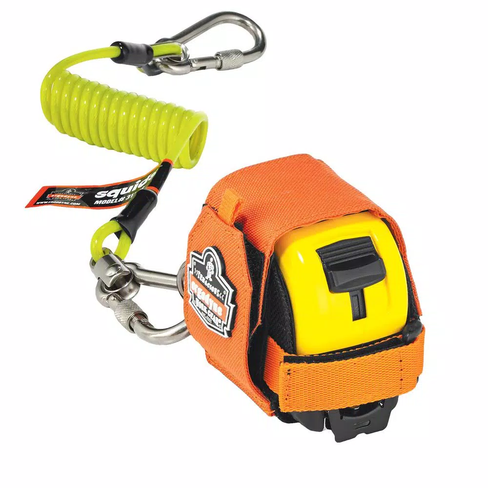 Ergodyne Squids 3190 Tape Measure Tethering Kit with Coiled Lanyard and Tape Measure Trap