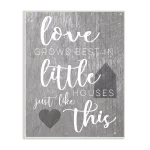 Stupell Industries Love Grows Best in Little Houses Wood Wall Art, 10 x 15 in. thumbnail 1