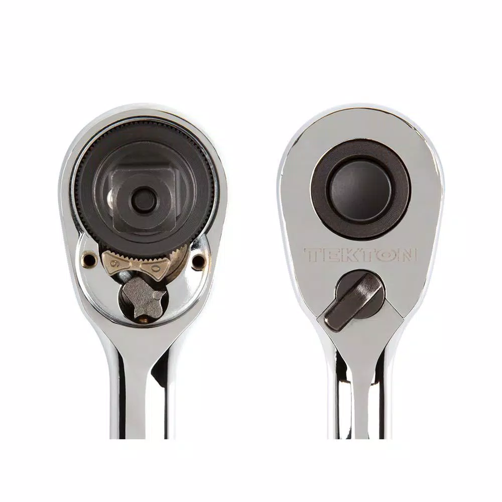 Tekton 3/8 in. Drive x 4.5 in. Quick-Release Ratchet, 90-Tooth Stubby Design