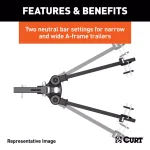 CURT TruTrack Weight Distribution System, 5,000 - 8,000 lbs. Capacity, 35-9/16" Bars thumbnail 8