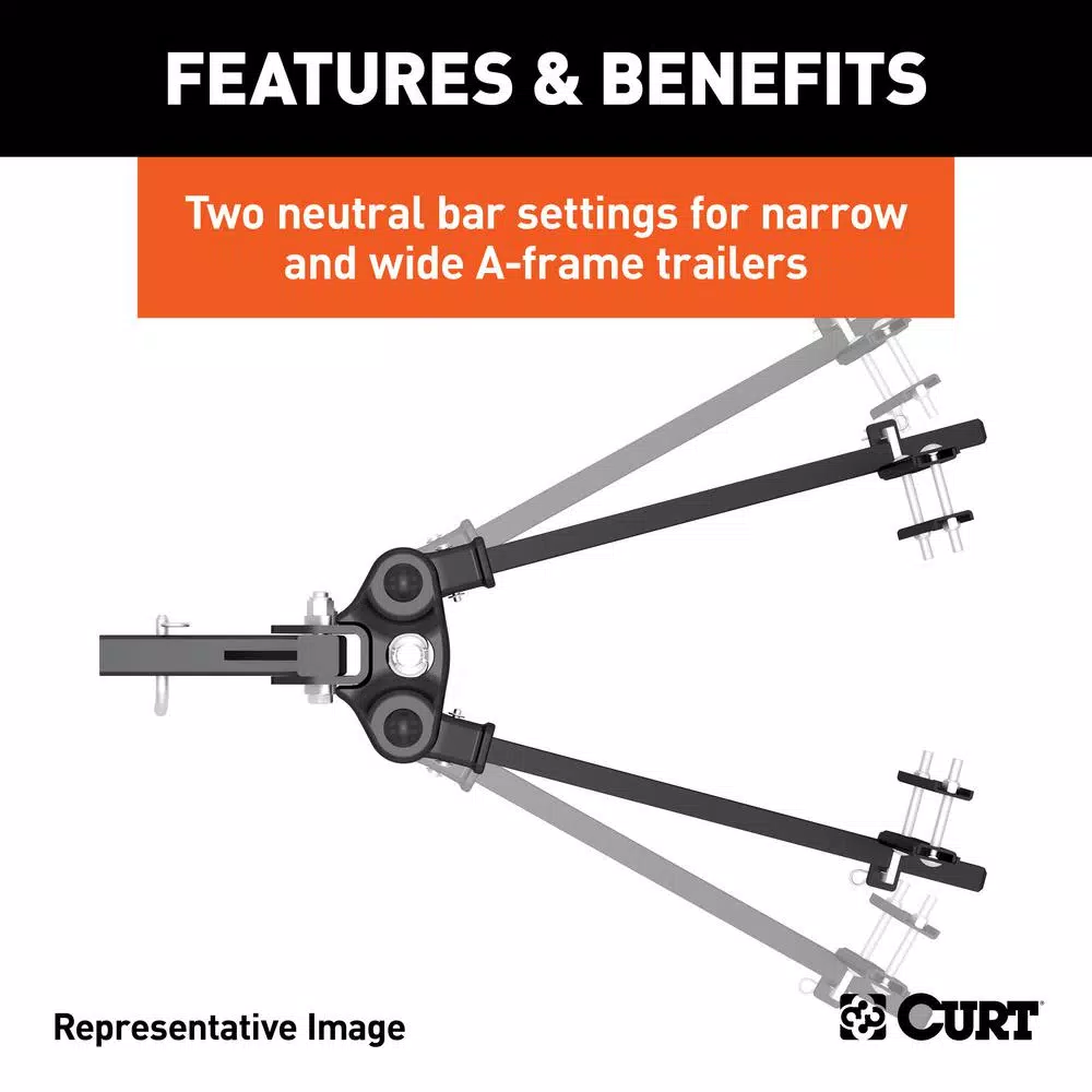 CURT TruTrack Weight Distribution System, 5,000 - 8,000 lbs. Capacity, 35-9/16" Bars