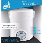 Aroma 3-Cup Mini Rice Cooker with Non-Stick Pot, White thumbnail 8