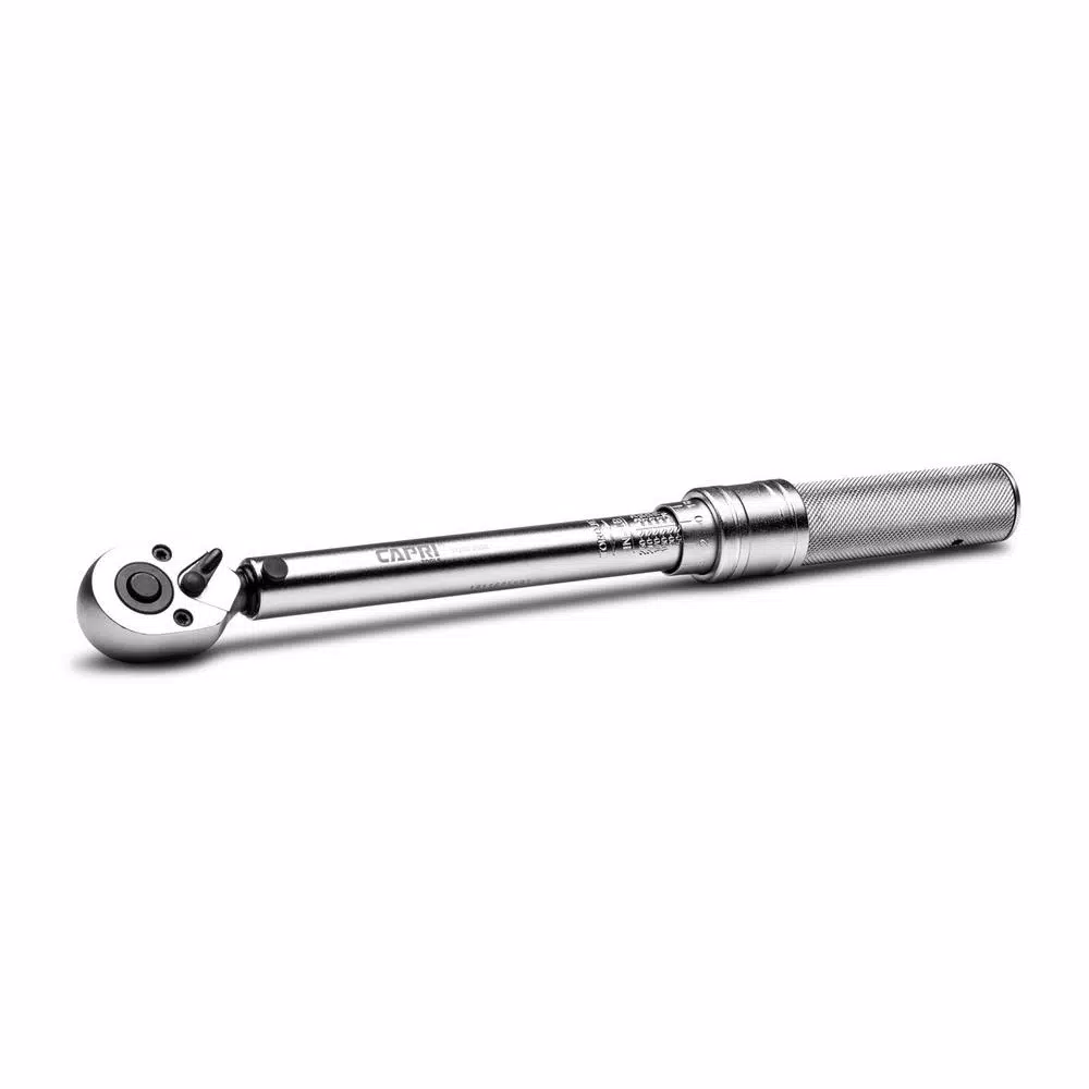 Capri Tools Industrial 1/4 in. Drive Torque Wrench, 50 to 250 in.lbs, Dual Scale Steel Construction