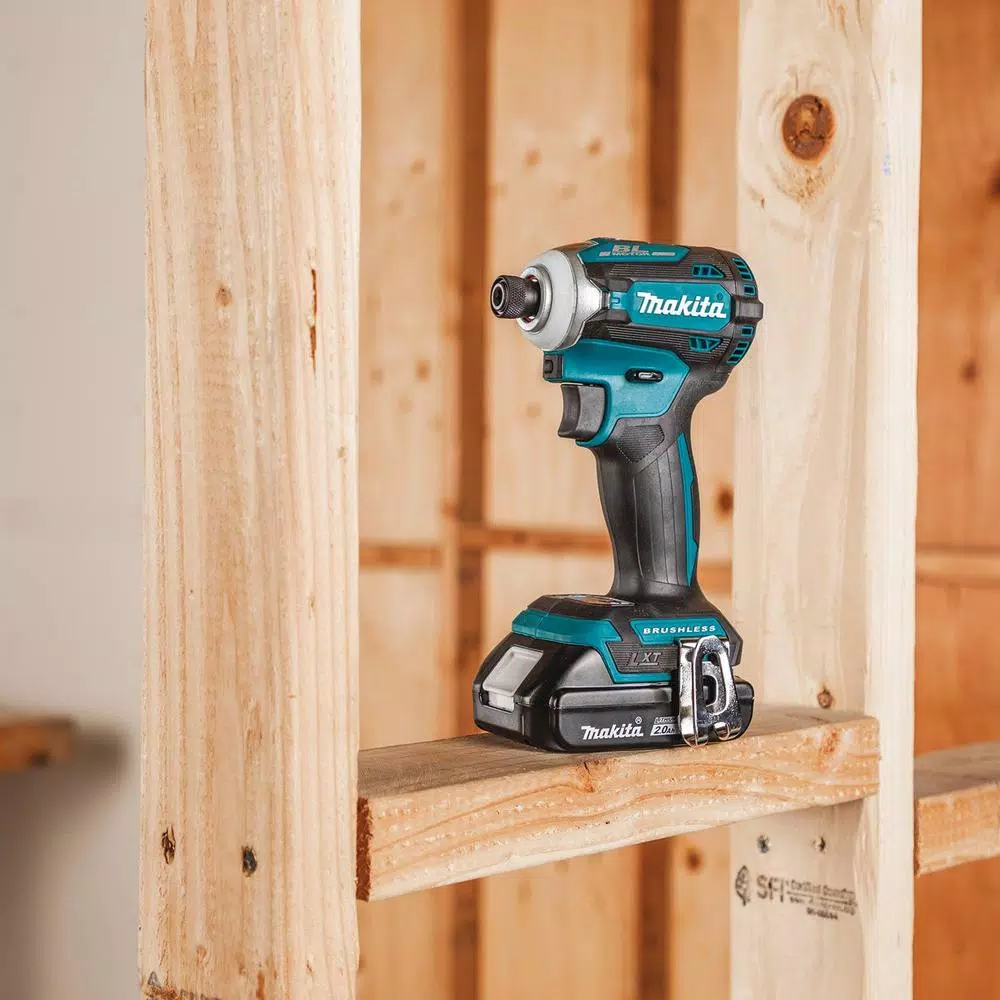 Makita 18V LXT Brushless 4-Speed Impact Driver Kit with 2 2.0 Ah Batteries and Charger