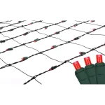 Northlight 4 ft. x 6 ft. Red LED Net Style Christmas Lights with Green Wire, 150 Bulbs thumbnail 1