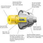 Alpine FlyFit ThermoShape Earplugs for Pressure Regulation and Noise Reduction thumbnail 3