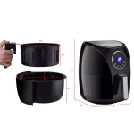 Costway 1400W Electric Air Fryer, 3.4 Qt. Digital LCD Touch Screen, Adjustable Temperature & Timer thumbnail 6