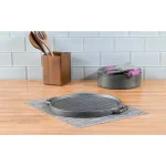 Basic Essentials 12 in. Pre-Seasoned Cast Iron Reversible Grill and Griddle Pan with Dual Handles thumbnail 3
