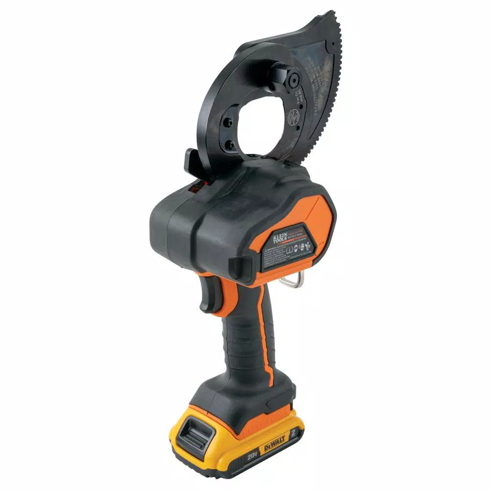 Klein Tools Battery-Operated EHS Closed-Jaw Cable Cutter with Two 2 Ah Batteries and Charger
