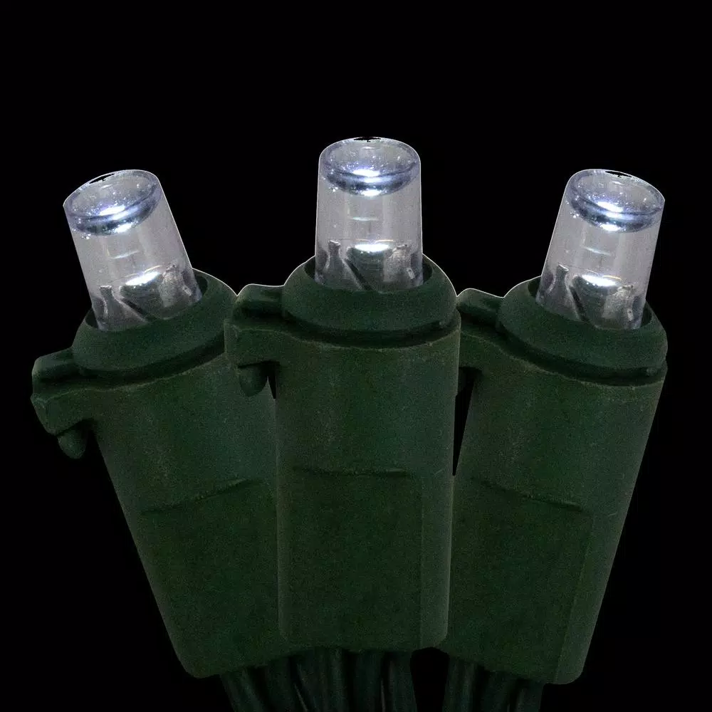 Northlight 300-Light Pure White Wide Angle LED Christmas Lights with Green Wire, 74.75 ft.