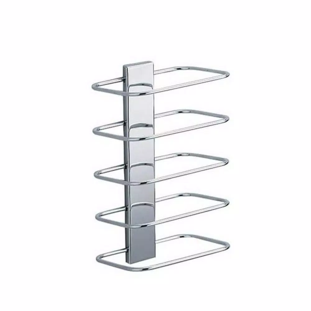WS Bath Collections Hotel WSBC 5-Bar Wall Mounted Towel Rack, Polished Chrome