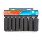 Crescent 1/2 in. Drive 6-Point Deep Impact SAE Socket Set, 8-Piece thumbnail 2