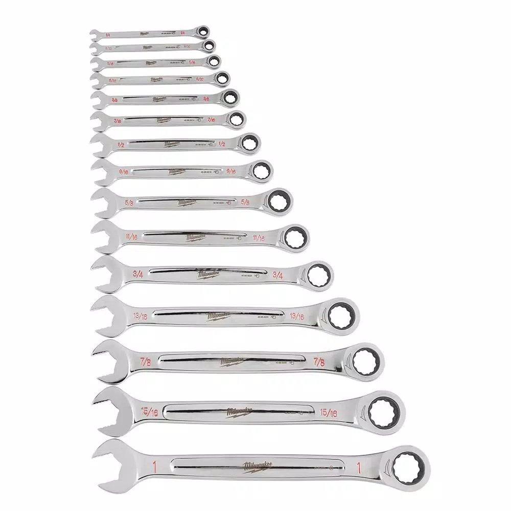 Milwaukee 30-Piece SAE and Metric Ratcheting Combination Wrench Set