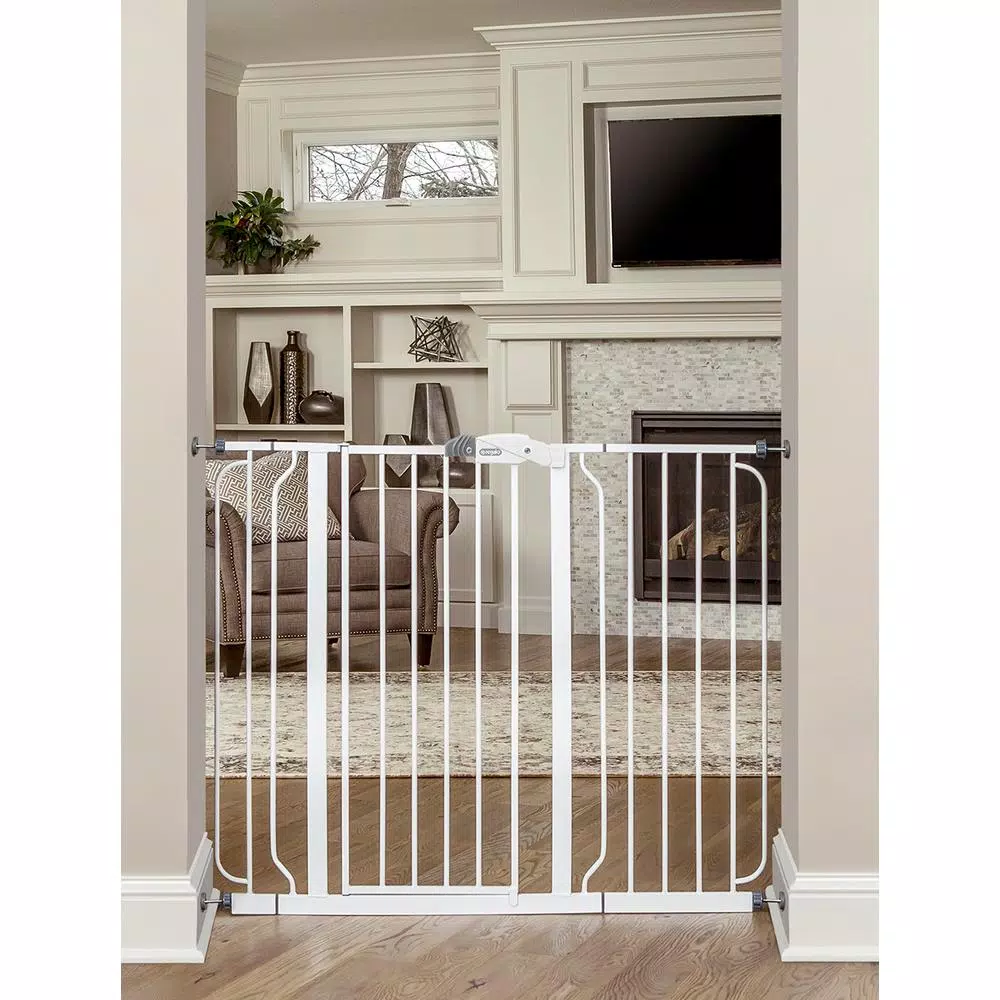 Regalo Extra Tall Metal Walk-Through Baby Gate, Adjustable 29-49 in. Wide Span