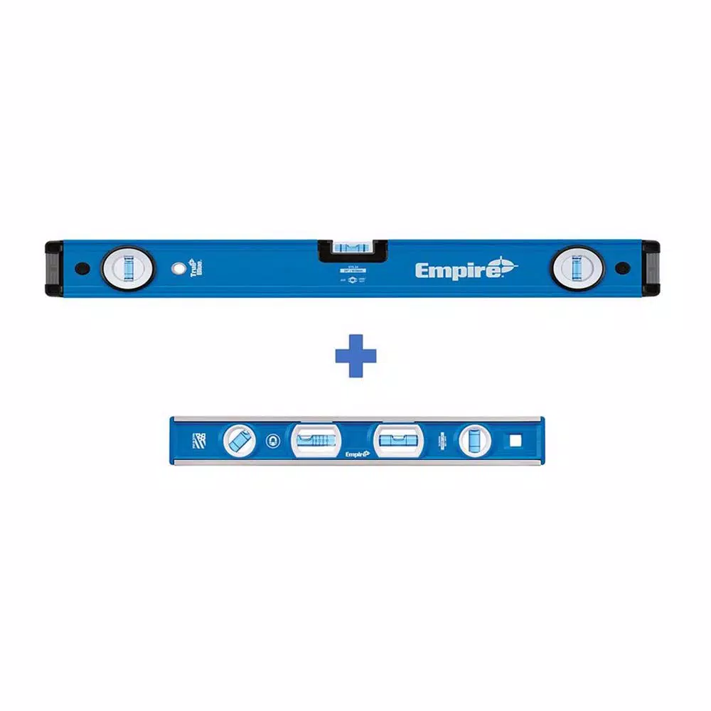 Empire 24 in. True Blue Magnetic Box Beam Level with 12 in. Magnetic Level