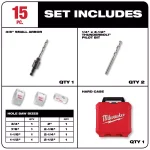 Milwaukee Hole Dozer 15-Piece Bi-Metal Hole Saw Kit with Rip Guard and Plug Jack thumbnail 2