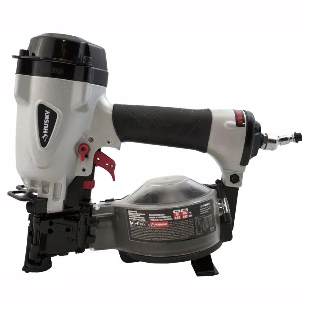 Husky 15-Degree 1-3/4 in. Coil Roofing Nailer, Pneumatic Air Powered