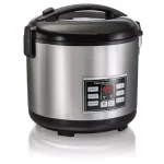 Hamilton Beach 20-Cup Stainless Steel Rice and Hot Cereal Cooker with Rice Rinser and Steam Basket thumbnail 1