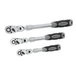 STEELMAN PRO 96753 3-Piece Extendable Flex-Head Ratchet Set, 1/4 in., 3/8 in., and 1/2 in. Drive thumbnail 1