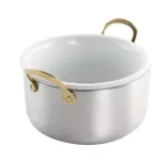 Gibson Home Noble Taste 0.81 qt. Round Stainless Steel Mini Dutch Oven with Ceramic Insert, Silver thumbnail 1