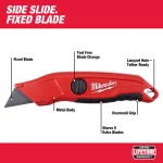 Milwaukee Fixed Blade Utility Knife with Tool-Free Blade Change and Onboard Storage thumbnail 2