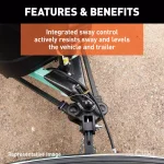 CURT TruTrack Weight Distribution System, 5,000 - 8,000 lbs. Capacity, 35-9/16" Bars thumbnail 2