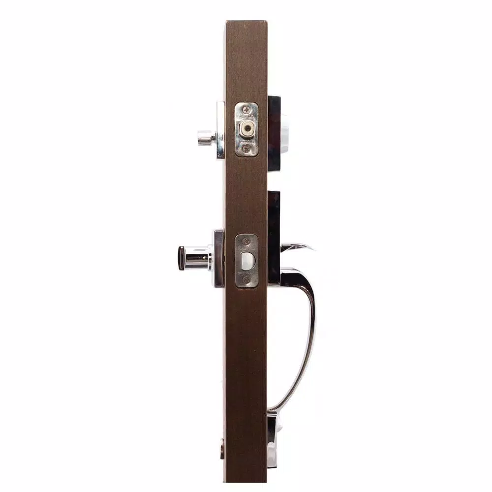 Copper Creek Craftsman Polished Stainless Steel Front Door Handleset with Remi Lever Trim