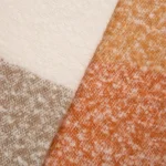 Glitzhome Orange and White Striped Jacquard Woven Acrylic Throw Blanket, 60 x 50 in. thumbnail 4