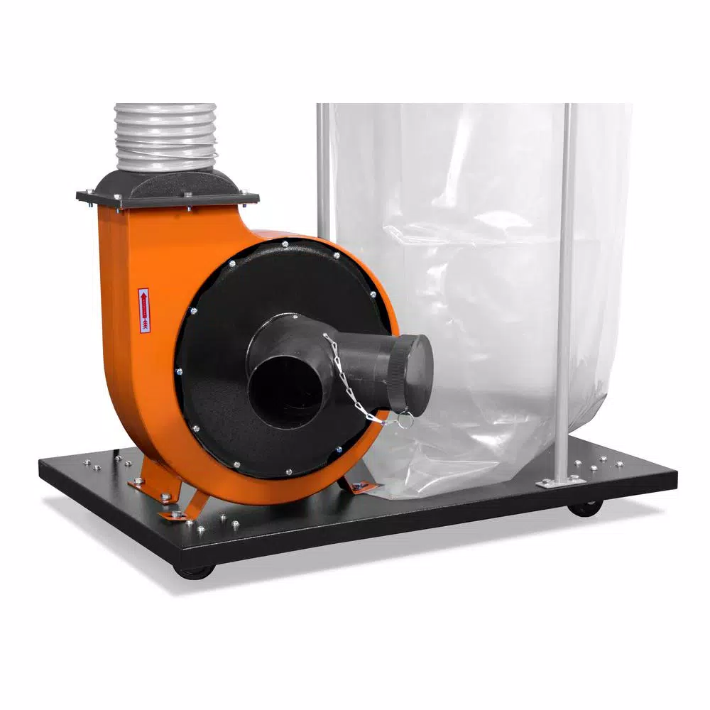 WEN 1500 CFM 16 Amp 5-Micron Woodworking Dust Collector with 50 Gal. Bag and Mobile Base