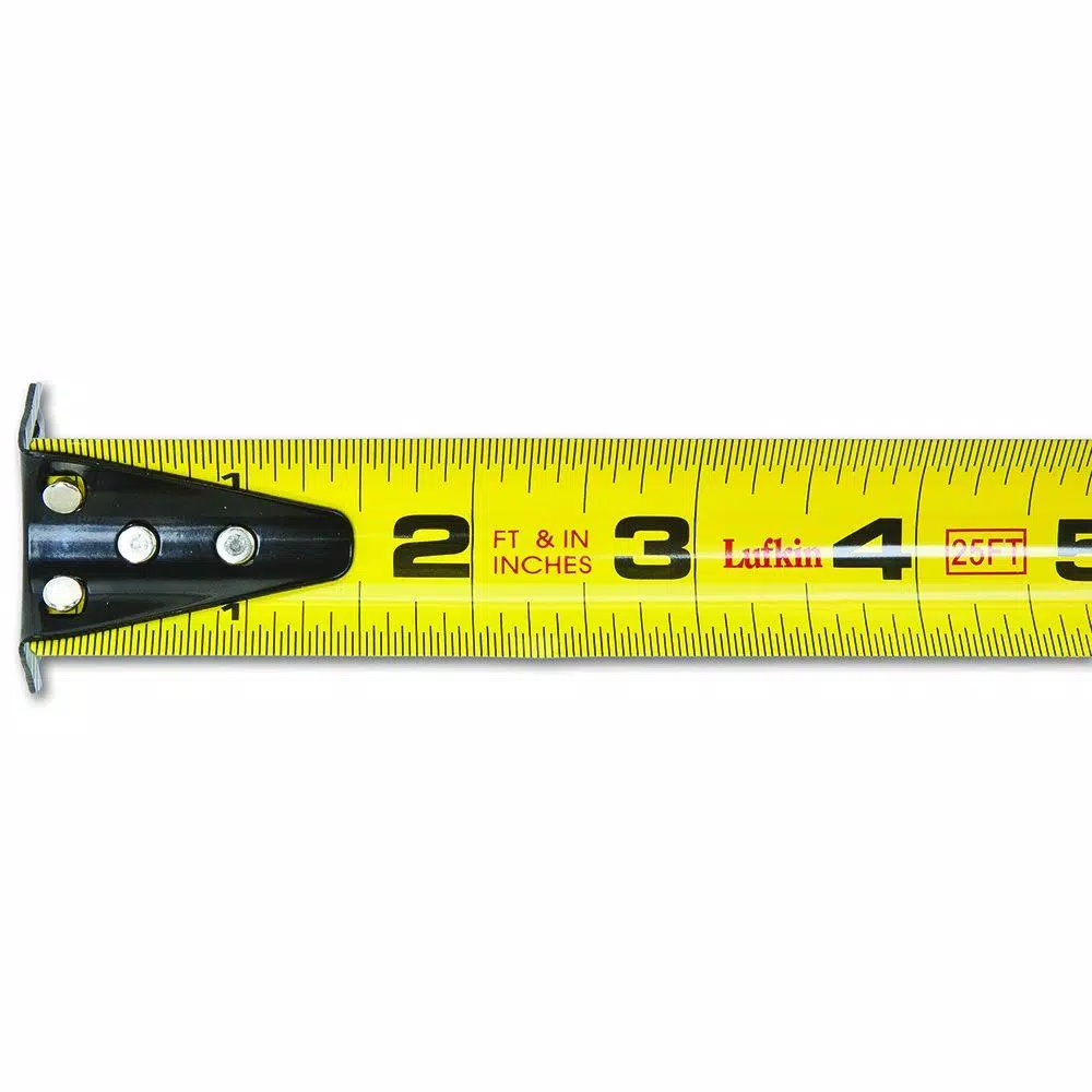 Lufkin Control 25 ft. Tape Measure, 10 ft. Standout, Yellow Clad Blade