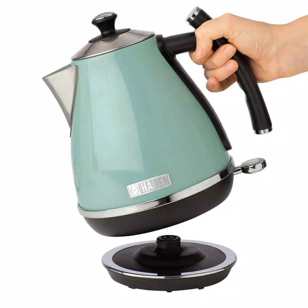 HADEN Cotswold 1.7L Electric Kettle, 7-Cup Stainless Steel with Auto Shut-Off, Sage Green