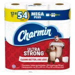 Charmin Ultra Strong Toilet Paper, 2-Ply Mega Plus Rolls, 12 Count Pack thumbnail 4
