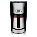 Hamilton Beach 10-Cup Programmable Drip Coffee Maker with Thermal Carafe, Black and Stainless Steel thumbnail 3