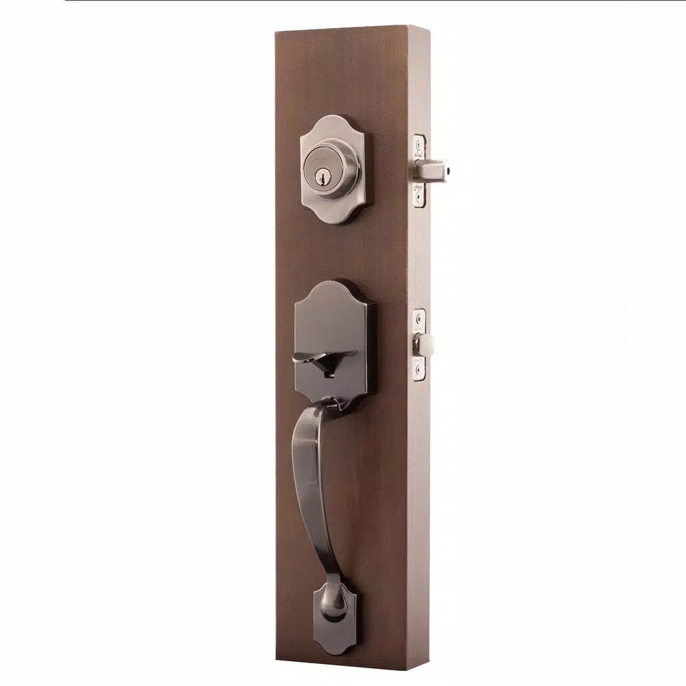 Copper Creek Heritage Antique Nickel Handleset with Waverlie Lever Trim