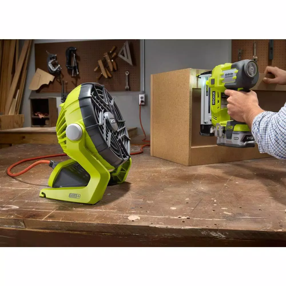 RYOBI 18V ONE+ Hybrid Bluetooth Stereo and Portable Fan Combo Kit (Tools Only)