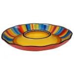 Certified International Sierra 13.5 in. Multicolored Earthenware Chip and Dip Server thumbnail 1