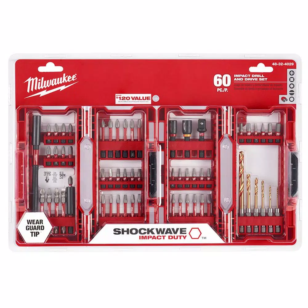 Milwaukee Shockwave 60-Piece Impact Rated Drill and Drive Bit Set