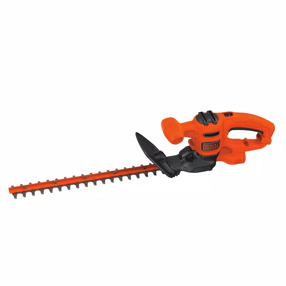 BLACK+DECKER 17 in. Corded Electric Hedge Trimmer, 3.2 Amp, Dual-Action Hardened Steel Blade