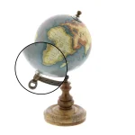 LITTON LANE 10 in. New Traditional Decorative Globe with Wooden Marble Base and Iron Axis thumbnail 3