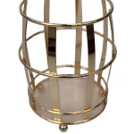 Home Basics Lyon Rose Gold Steel Cutlery Holder with Mesh Bottom and Non-Skid Feet thumbnail 4