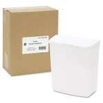 HOSPECO Wall Mount Sanitary Napkin Receptacle, White ABS Plastic, 1 Gallon thumbnail 3