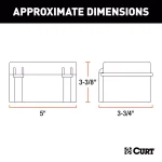 CURT Watertight Breakaway Battery Case - 5" x 3-3/8" x 3-3/4" Replacement Battery Box thumbnail 5