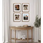 DesignOvation Gallery Rustic Brown Wood Picture Frame Set, 11x14 in. Matted to 8x10 in. (Set of 4) thumbnail 6