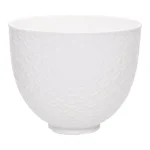 KitchenAid 5 Qt. White Mermaid Lace Textured Ceramic Mixing Bowl for Tilt-Head Stand Mixers thumbnail 1