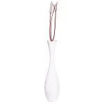 Uniquewise 43.5 in. White Modern Trumpet Floor Vase - Sleek Fiberglass Decorative Vase thumbnail 2