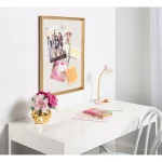 DesignOvation Calter Framed Linen Fabric Pinboard Memo Board, Modern Decorative Bulletin Board for Home and Office thumbnail 5