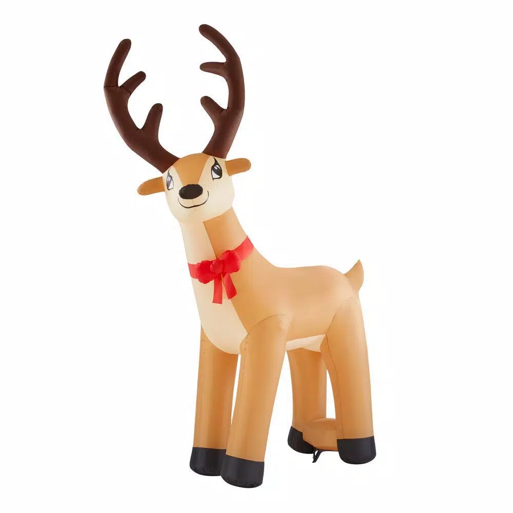 Home Accents Holiday 11 ft. Giant Inflatable Reindeer with LED Lights, Large Outdoor Christmas Decoration