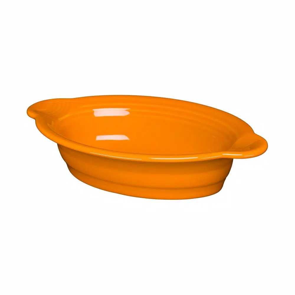 Fiesta Butterscotch Ceramic 13 oz. Oval Individual Casserole Dish