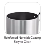 Tramontina Style 2 qt. Aluminum Nonstick Sauce Pan with Mirror-Polished Finish and Glass Lid thumbnail 3