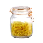 Unbranded Medium Glass Pickling Jar with Rose Gold Metal Clamp and Rubber Seal, 33.8 oz thumbnail 1